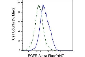 Validation of EGFR knockdown using flow cytometry. (Recombinant EGFR antibody)