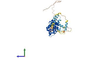 AlphaFold protein structure predicition of Human Recombinant RRN3P2 Protein, UniprotID A6NIE6 (RRN3P2 Protein (AA 1-340) (His tag))