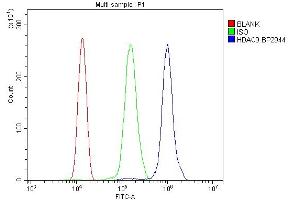 Flow Cytometry analysis of THP-1 cells using anti-HDAC9 antibody (ABIN7602333). (HDAC9 antibody  (AA 7-469))