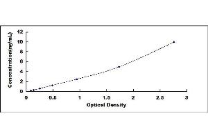 Typical standard curve (Beclin 1 ELISA Kit)