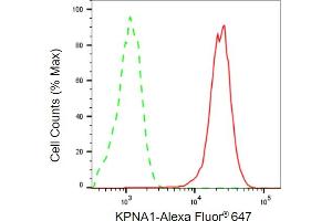 Flow cytometric analysis of KPNA1 expression in HepG2 cells using KPNA1 antibody (ABIN7799158), 1:2,000). (KPNA1 antibody)