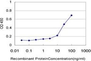 Detection limit for recombinant GST tagged CXCL12 is approximately 10ng/ml as a capture antibody. (CXCL12 antibody  (AA 1-89))