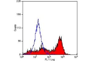 Staining of mouse peripheral blood lymphocytes with RAT ANTI MOUSE CD49e (ABIN120000). (ITGA5 antibody)