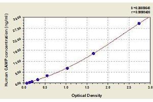 Typical standard curve (Cathelicidin ELISA Kit)