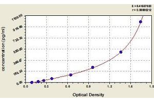 Typical standard curve (Integrin beta 2 ELISA Kit)