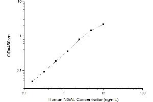 Typical standard curve (Lipocalin 2 ELISA Kit)