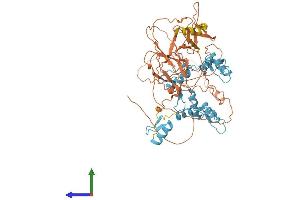 AlphaFold protein structure predicition of Human Recombinant ZNF143 Protein, UniprotID P52747 (ZNF143 Protein (AA 1-638) (His tag))