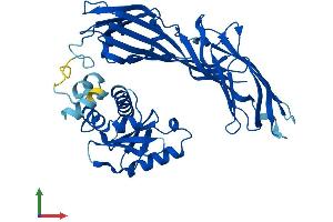 AlphaFold protein structure predicition of Mouse Recombinant Ap3m2 Protein, UniprotID Q8R2R9 (AP3M2 Protein (AA 1-418) (His tag))