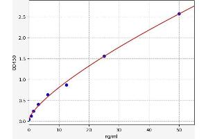 Typical standard curve (LMF1 ELISA Kit)