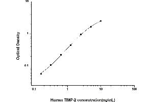 Typical standard curve (TIMP2 ELISA Kit)