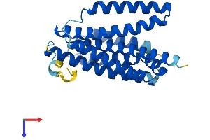 AlphaFold protein structure predicition of Mouse Recombinant Tmbim6 Protein, UniprotID Q9D2C7 (Bax Inhibitor 1 Protein (AA 1-237) (His tag))