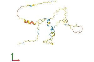 AlphaFold protein structure predicition of Human Recombinant TDRP Protein, UniprotID Q86YL5