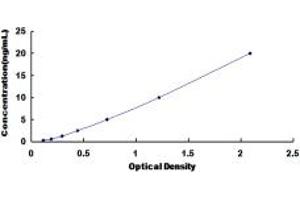 Typical standard curve (DAB1 ELISA Kit)