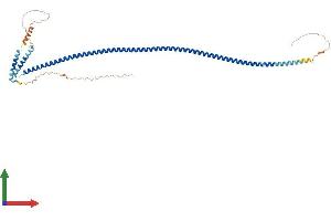 AlphaFold protein structure predicition of Mouse Recombinant Iqcg Protein, UniprotID Q80W32 (IQCG Protein (AA 1-419) (His tag))