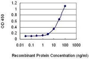 Detection limit for recombinant GST tagged UBASH3B is 1 ng/ml as a capture antibody. (UBASH3B antibody  (AA 344-441))