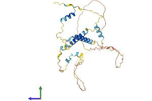 AlphaFold protein structure predicition of Mouse Recombinant Sertad2 Protein, UniprotID Q9JJG5 (SERTAD2 Protein (AA 1-309) (His tag))