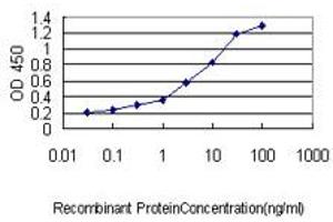 Detection limit for recombinant GST tagged WFDC2 is approximately 0. (WFDC2 antibody  (AA 31-124))