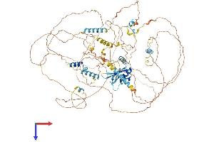AlphaFold protein structure predicition of Mouse Recombinant Ppargc1b Protein, UniprotID Q8VHJ7