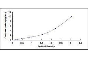 Typical standard curve (IL-6 Receptor ELISA Kit)