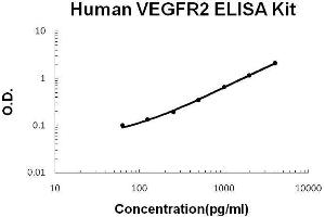 Human VEGFR2/KDR PicoKine ELISA Kit standard curve (VEGFR2/CD309 ELISA Kit)
