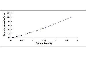 Typical standard curve (Oxytocin Receptor ELISA Kit)