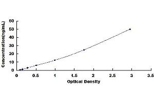 Typical standard curve (Laminin alpha 1 ELISA Kit)