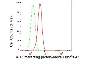 Flow cytometric analysis of ATR interacting protein expression in C2C12 cells using ATR interacting protein antibody (ABIN7797701), 1:(ABIN7798691). (Recombinant ATRIP antibody)