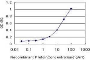 Detection limit for recombinant GST tagged NHLH2 is approximately 0. (NHLH2 antibody  (AA 36-135))