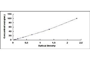 Typical standard curve (Desmoglein 1 ELISA Kit)