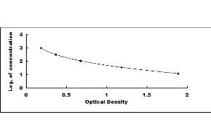 Typical standard curve (Cholecystokinin ELISA Kit)