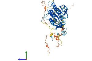 AlphaFold protein structure predicition of Human Recombinant ELP4 Protein, UniprotID Q96EB1 (ELP4 Protein (AA 1-424) (His tag))