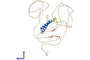 AlphaFold protein structure predicition of Mouse Recombinant Ss18l1 Protein, UniprotID Q8BW22