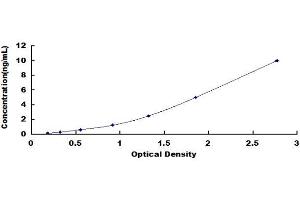 Typical standard curve (ALDH6A1 ELISA Kit)