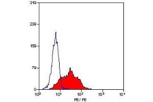 Staining of KG1 cells with mouse anti human CD105 PE (ABIN118833). (Endoglin antibody  (PE))