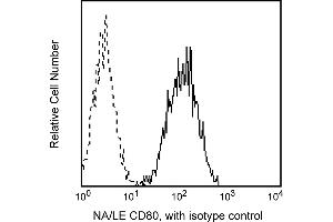 Flow Cytometry (FACS) image for anti-CD80 (CD80) antibody (ABIN1177361) (CD80 antibody)