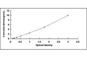 Typical standard curve (CRIP1 ELISA Kit)