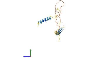 AlphaFold protein structure predicition of Mouse Recombinant Kcne5 Protein, UniprotID Q9QZ26