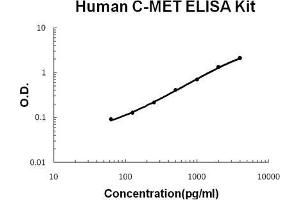 Human C-MET/HGFR PicoKine ELISA Kit standard curve (c-MET ELISA Kit)