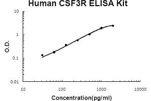 Human CSF3R/G-CSF R Accusignal ELISA Kit Human CSF3R/G-CSF R AccuSignal ELISA Kit standard curve. (CSF3R ELISA Kit)