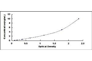 Typical standard curve (IGF1 ELISA Kit)