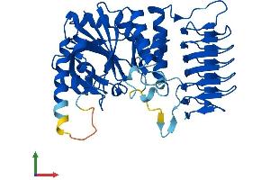 AlphaFold protein structure predicition of Mouse Recombinant Gmppa Protein, UniprotID Q922H4