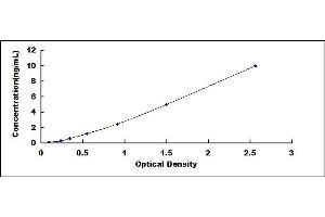 Typical standard curve (CD8 alpha ELISA Kit)