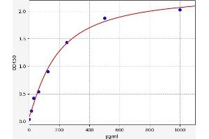 Typical standard curve (Cardiac Troponin T2 ELISA Kit)