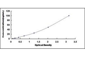 Typical standard curve (Thimet Oligopeptidase 1 ELISA Kit)