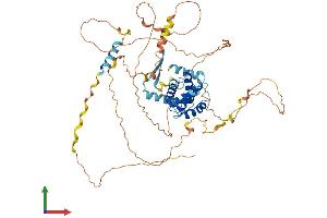 AlphaFold protein structure predicition of Mouse Recombinant Cables1 Protein, UniprotID Q9ESJ1 (CABLES1 Protein (AA 1-568) (His tag))