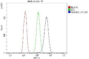 Flow Cytometry analysis of A431 cells using anti-ADAM15 antibody (ABIN7601669).