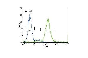 Flow Cytometry (FACS) image for anti-Angiotensin II Receptor, Type 1 (AGTR1) (AA 211-240) antibody (ABIN654078)