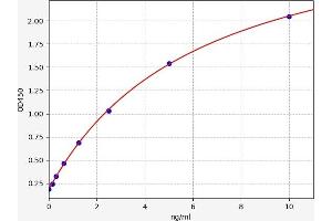 Typical standard curve (Connexin 43/GJA1 ELISA Kit)