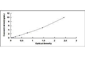 Typical standard curve (MRPL53 ELISA Kit)