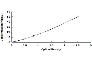 Typical standard curve (AEBP1 ELISA Kit)